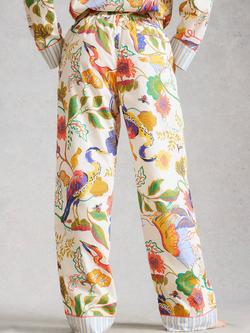 White Stuff Nina Floral Pyjama Bottoms, Ivory/Multi - view 2, Ivory/Multi