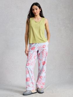 White Stuff Maya Pyjama Vest Top, Green Light, Green Light