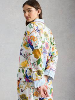 White Stuff Nina Floral Pyjama Shirt, Ivory/Multi - view 2, Ivory/Multi