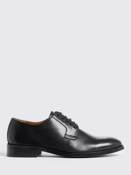 Moss Cambridge Leather Derby Shoes, Black