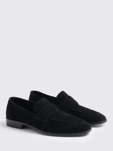 Moss Suede Relaxed Loafers - view 2, Black
