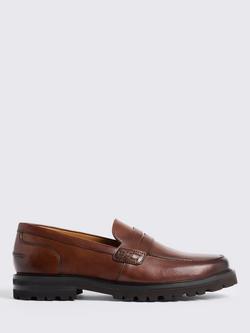 Moss Camden Leather Chunky Loafers, Chestnut
