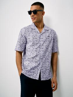 Crew Clothing Cotton Regular Fit Holiday Print Shirt, Blue, Blue