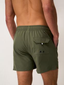 Crew Clothing Plain Swim Shorts - view 2, Olive Green