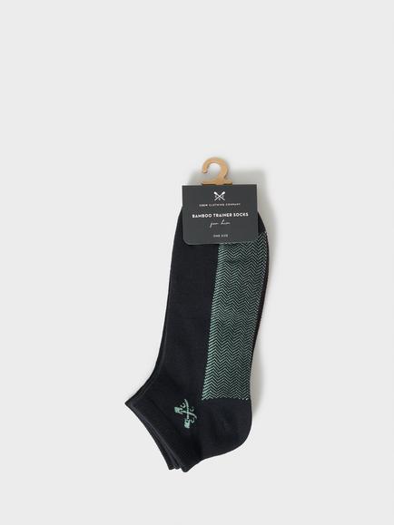 Crew Clothing Bamboo Trainer Socks, Pack of 3, Navy Blue - view 2, Navy Blue