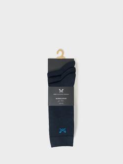 Crew Clothing Bamboo Blend Socks, Pack of 3, Navy Blue - view 2, Navy Blue