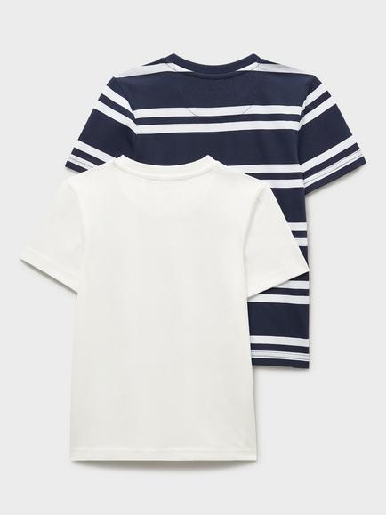 Crew Clothing Kids' Classic T-Shirts, Pack of 2, Navy Blue - view 2, Navy Blue
