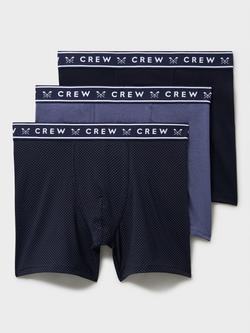 Crew Clothing Classic Boxer Shorts, Pack of 3, Navy/Blue, Navy/Blue
