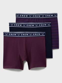 Crew Clothing Cotton Blend Boxer Shorts, Pack of 3, Multi, Multi