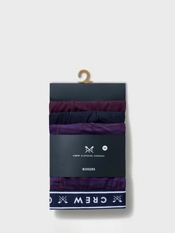 Crew Clothing Cotton Blend Boxer Shorts, Pack of 3, Multi - view 2, Multi