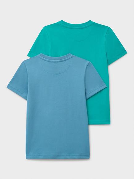 Crew Clothing Kids' Classic T-Shirts, Pack of 2 - view 2, Emerald Green