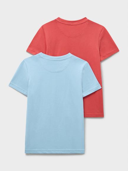 Crew Clothing Kids' Pure Cotton Short Sleeve T-Shirt, Pack of 2, Multi - view 2, Multi
