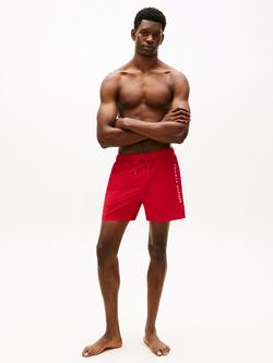 Tommy Hilfiger Medium Length Swim Shorts, Red - view 2, Red
