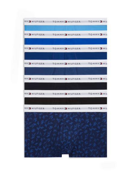 Tommy Hilfiger Stretch Cotton Logo Waistband Trunks, Pack of 7, Multi, Multi