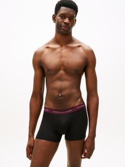 Tommy Hilfiger Stretch Cotton Logo Waistband Trunks, Pack of 5, Multi - view 2, Multi