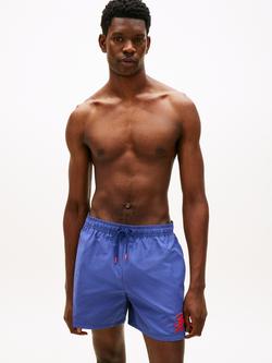 Tommy Hilfiger Medium Length Drawstring Swim Shorts, Blue, Blue Navy