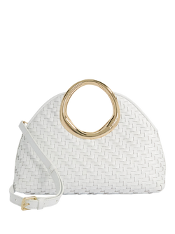 Dune London Dawnings Woven Grab Bag, White