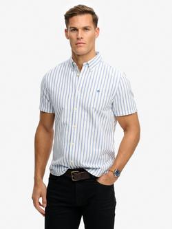 Superdry Preppy Oxford Short Sleeve Shirt, Blue Beach