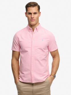 Superdry Preppy Oxford Short Sleeve Shirt, Cali Coral
