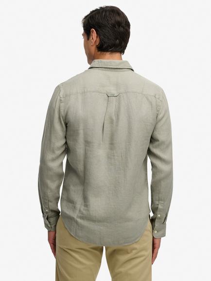Superdry Riviera Linen Shirt - view 2, Bay Green