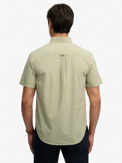 Superdry Preppy Poplin Short Sleeve Shirt, Hampton Yellow Check - view 2, Hampton Yellow Check