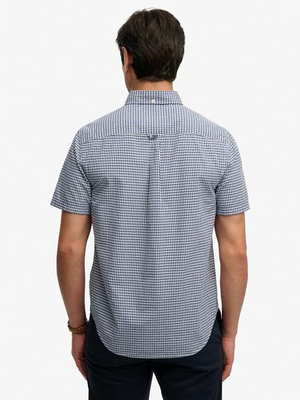 Superdry Preppy Poplin Short Sleeve Shirt, North Sea Navy - view 2, North Sea Navy
