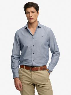 Superdry Cut Away Poplin Shirt, Cote Blue, Cote Blue