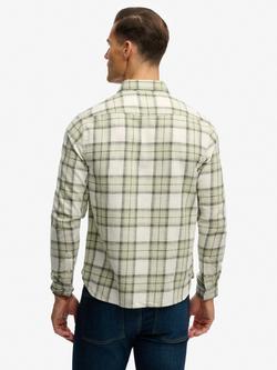 Superdry The Merchant Store Lite Check Shirt, Cedar Check Sage - view 2, Cedar Check Sage