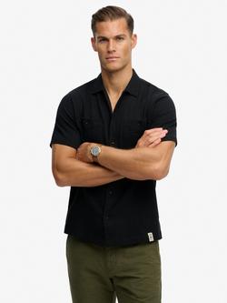 Superdry The Merchant Store Textured Short Sleeve Shirt, Black