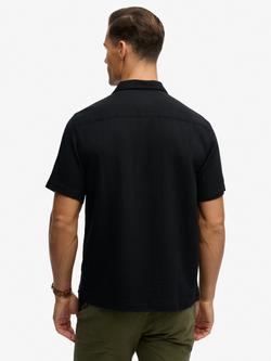 Superdry The Merchant Store Textured Short Sleeve Shirt - view 2, Black