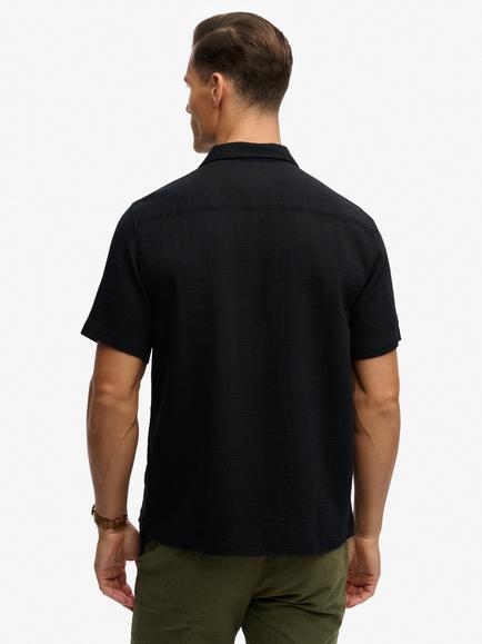 Superdry The Merchant Store Textured Short Sleeve Shirt - view 2, Black