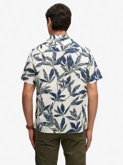 Superdry Cabana Poolside Short Sleeve Shirt, Ecru/Multi - view 2, Ecru/Multi