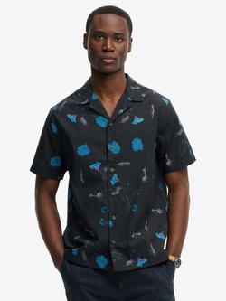 Superdry Cabana Print Short Sleeve Shirt, Sapphire