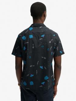 Superdry Cabana Print Short Sleeve Shirt - view 2, Sapphire