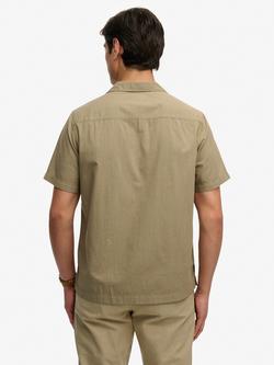 Superdry Cabana Short Sleeve Shirt - view 2, Light Khaki Green