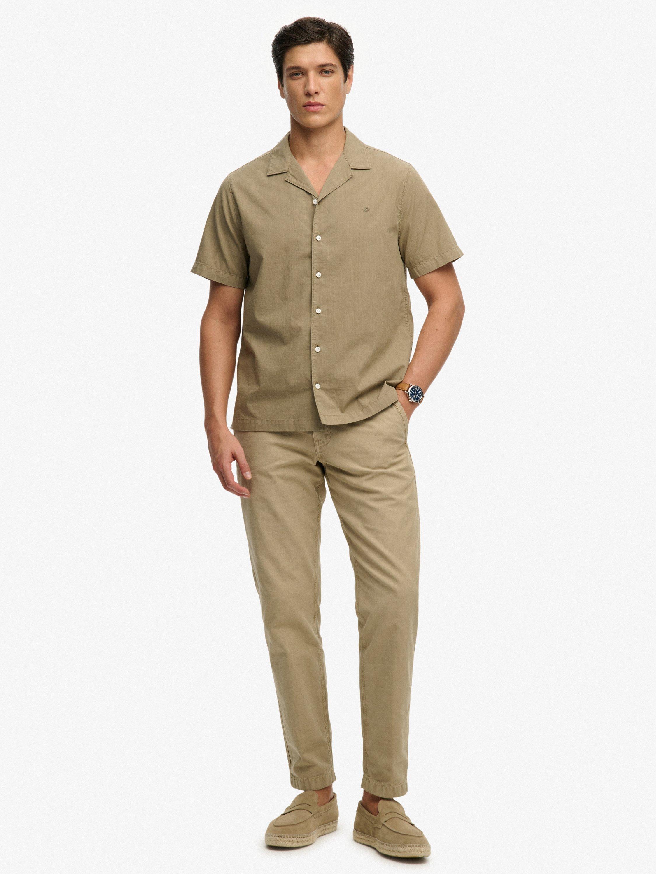 バクネDry Short Sleeve、Dry Long Pants Superdry Cabana Short Sleeve Shirt, Light Khaki Green