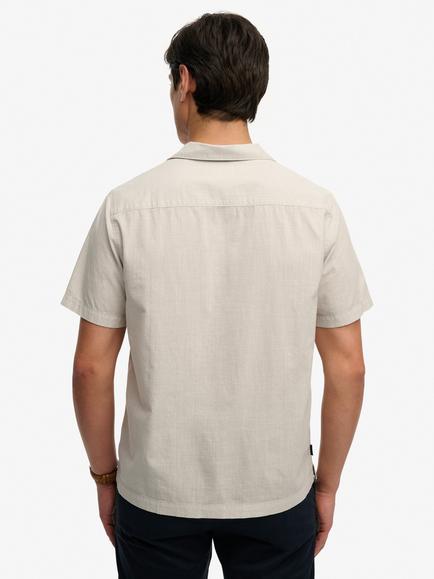 Superdry Cabana Short Sleeve Shirt - view 2, Chalk Grey