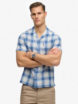 Superdry Cabana Check Short Sleeve Shirt, White, White