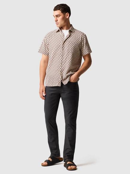 Rodd & Gunn Straight Mid Rise Cotton Blend Jeans - view 2, Bark