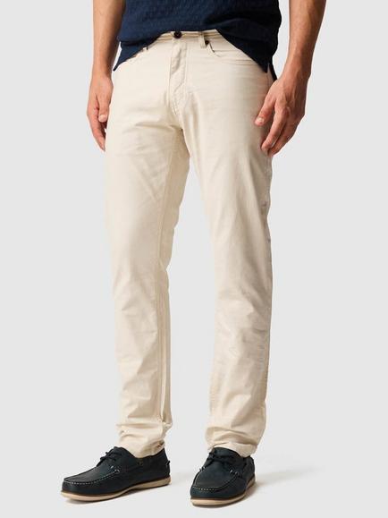 Rodd & Gunn Straight Mid Rise Cotton Blend Jeans, Beige, Beige