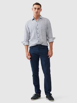 Rodd & Gunn Motion Straight Mid Rise Jeans, Navy - view 2, Navy
