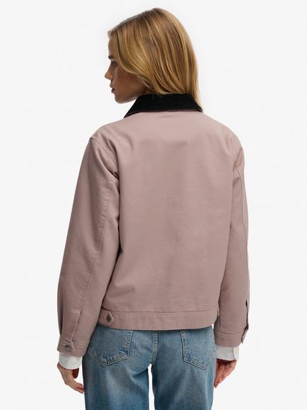 Superdry Cord Collar Ranch Jacket - view 2, Fawn