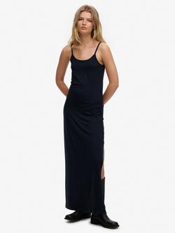 Superdry Cami Jersey Maxi Dress containing LENZING™ ECOVERO™ Viscose, Eclipse Navy, Eclipse Navy
