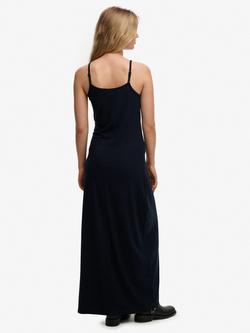Superdry Cami Jersey Maxi Dress containing LENZING™ ECOVERO™ Viscose, Eclipse Navy - view 2, Eclipse Navy