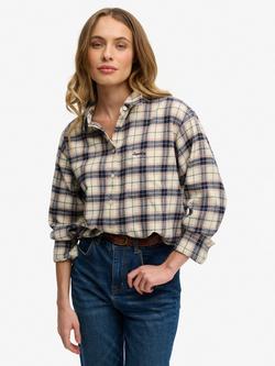 Superdry Check Flannel Relaxed Shirt, Multi, Multi