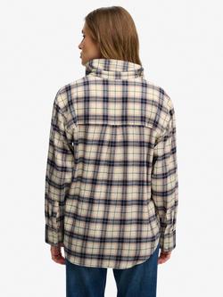 Superdry Check Flannel Relaxed Shirt, Multi - view 2, Multi