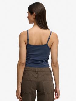 Superdry Athletics Essentials Cami Top, Lauren Navy - view 2, Lauren Navy