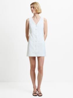 French Connection Aspen A-Line Linen Blend Mini Dress, White, White