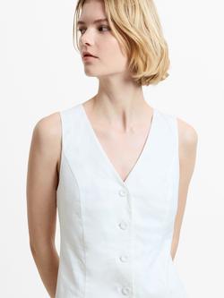 French Connection Aspen A-Line Linen Blend Mini Dress, White - view 2, White