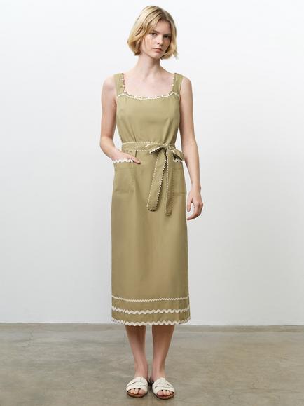 French Connection Cambria Dress, Sage/Porcelain, Sage/Porcelain
